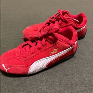 Puma Kids Red and White Sneakers